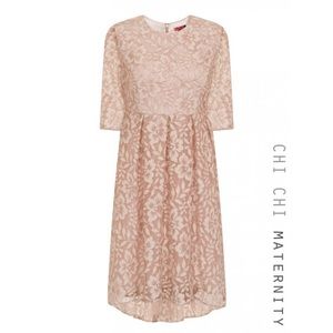CHI CHI LONDON Blush Pink Maternity Karlie Dress